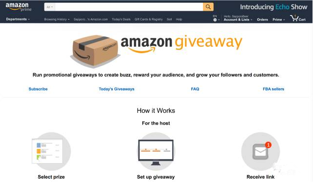 Amazon Giveaway用法与规则