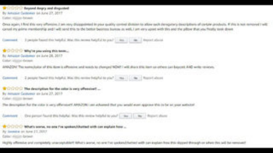 亚马逊卖家犯众怒,使用种族歧视语言被投诉