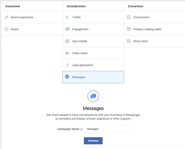 如何创建设置Facebook Messenger广告？